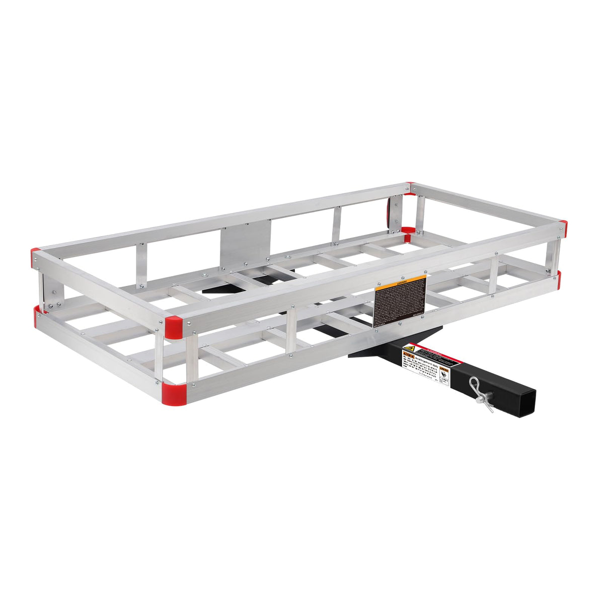 MaxxHaul 70108 Aluminum Cargo Carrier With High Side Rails- Trailer Hitch Mount For RV's, Trucks, SUV's, Vans, Cars With 2" Hitch Receiver - 500-lb Load Capacity, Grey, 49" x 22.5"