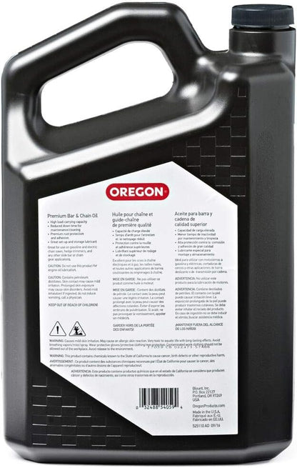 Oregon 54-059 Premium Chainsaw Bar and Chain Oil - 1 Gallon (128 fl. oz / 4500 ml)