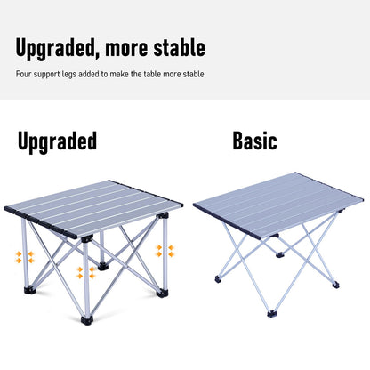 iClimb 1 Light Folding Table and 1 Ultralight Anti-Sinking Folding Chair Bundle for Adults Outdoor Camping Beach Concert