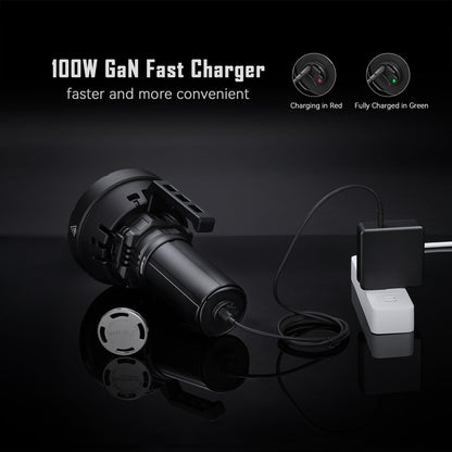 IMALENT MS32 Brightest Flashlight 200,000 Lumens 5,300 ft Beam, USB-C Rechargeable Ultra Bright Light with OLED Display & 8 Modes for Emergency, Search, Rescue