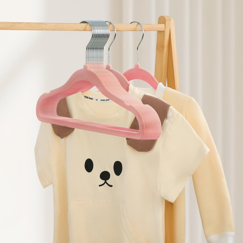 GoodtoU Kids Hangers Velvet 50 Pack 14" - Kids Felt Hangers Non Slip Toddler Hanger Childrens Hanger for Kid