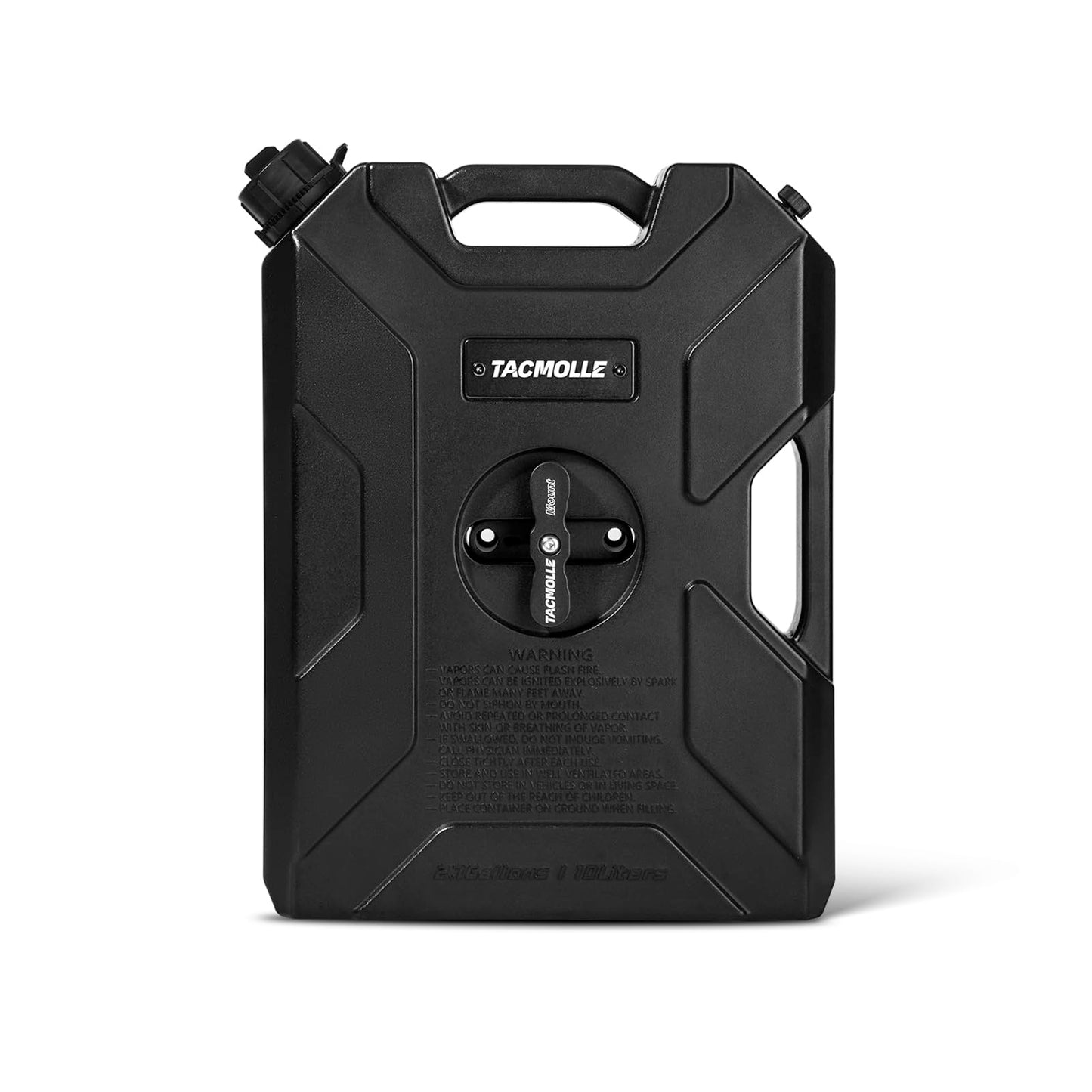 TACMOLLE 2.5 Gallon Water Can - MOLLE Panel Water Tank with Mount, Spout, Water Can Container Pack Fits MOLLE Panels for Vehicles