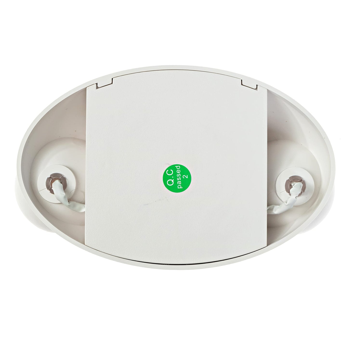 Ciata Lighting Round Head Emergency Wall Light with Battery Back-up, 120-277V, Two Head Adjustable Emergency Lighting Commercial, for Home in White Finish - 6 Pack