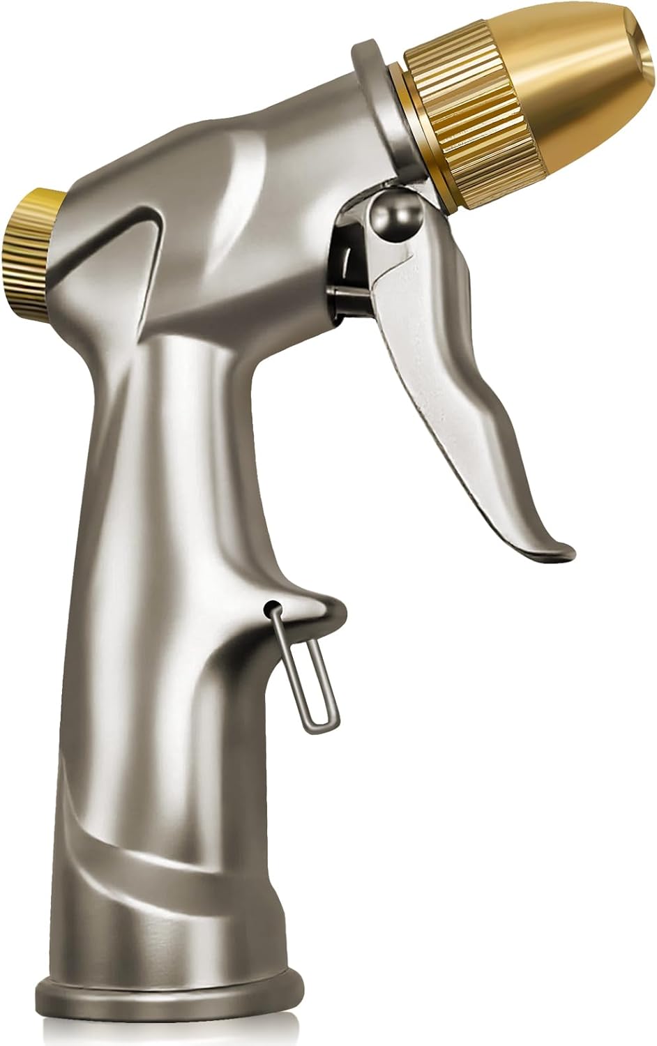 ARXIVE Heavy Duty Metal Garden Hose Nozzle - 4 Adjustable Spray Patterns for Lawn, Car, and Pet Care