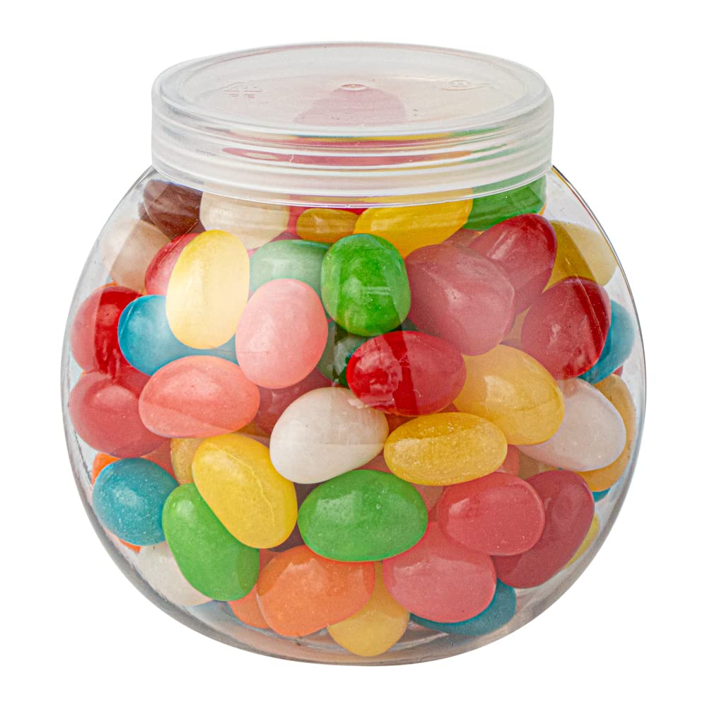 Restaurantware 3 Ounce Candy Jars 100 Disposable Small Jars - Snap-On Lids Included Bulbous Design Clear Plastic Yogurt Parfait Jars For Snacks Spices And Desserts