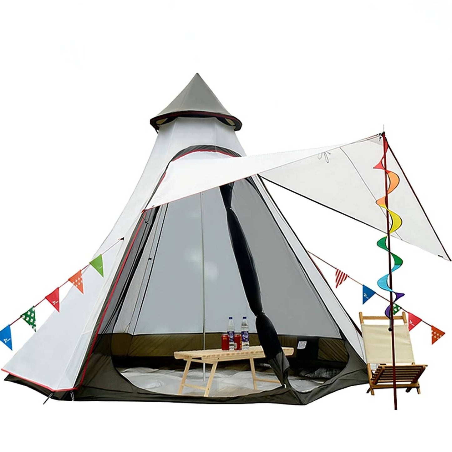 12'x10'x8'Dome Camping Tent 5-6 Person 4 Season Double Layers Waterproof Anti-UV Windproof Tents Family Outdoor Camping Tent
