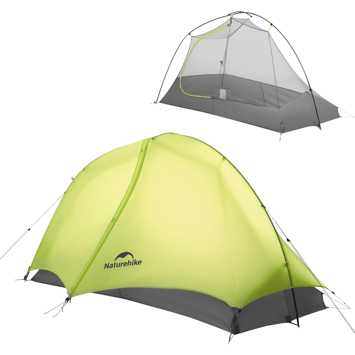 Naturehike Star Trail 2.3lb One Person Tent, Easy Setup, Compact, Spacious, Ultralight 1 Person Backpacking Tent for Camping, Outdoor, Hiking and Mountaineering