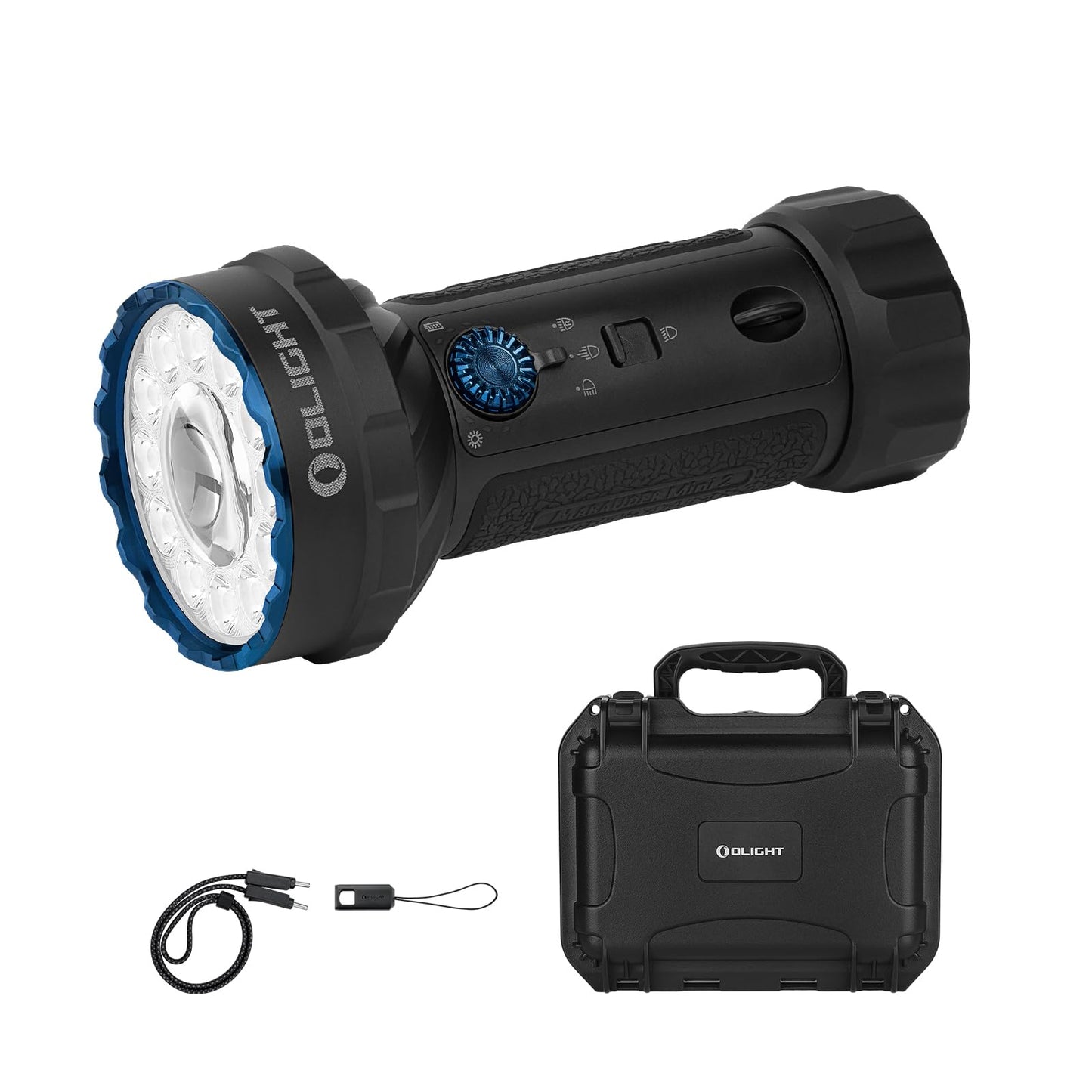 OLIGHT Marauder Mini 2 Bright Flashlight 10,000 Lumen with 750 Meters Beam Distance, Rechargeable Light with Dual Charging & 5 Lighting Modes for Outdoor, Camping, Emergencies (Black)