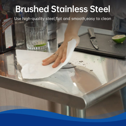 24" x36" Kitchen Work Table Commercial Work Table Stainless Steel Table Metal Table with Adjustable Table Foot for Restaurant Home Kitchen Hotel