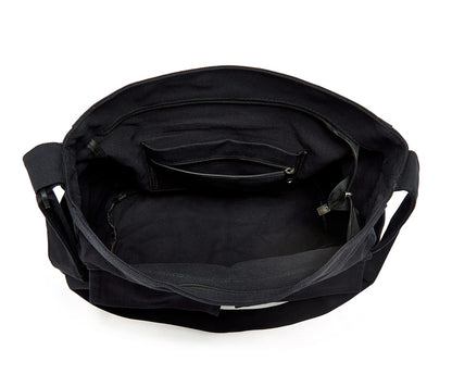 Women Men Crossbody Shoulder Bag Large Hobo Bag with Multiple Pockets Canvas Messenger Tote Bag for Women and Men