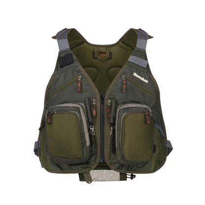 Snowbee Fly Vest Backpack – One‑Size Adjustable Fly Fishing Vest with Built‑in Expandable Backpack, 840D Rip‑Stop Waterproof Fabric & Multiple Gear Pockets for River & Bank Anglers