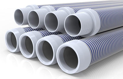 POOLWHALE Professional Swimming Pool Vacuum Cleaner Hose - 1.5” Extension Kit, 8 Pieces - Compatible with All Major Cleaners