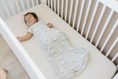 Woolino Merino Wool & Organic Cotton Baby Sleep Sack 2-24 Months – Ultimate 4-Season Baby Sleeping Bag, Universal Size Wearable Blanket, 2-Way Zipper & Adjustable Fit, Year-Round Use - Polar Bear
