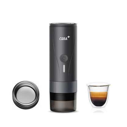 CERA+ PCM04A Portable Espresso Maker Pro Version Self-Heating Professional-Level Mini Coffee Machine Compatiable with Ultra-Fine Grind For Travel,Camping,Hiking