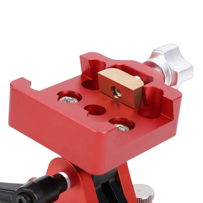 Serounder Telescope Mount, Latitude Adjustment Seat with 1/4", M6, M8 Interfaces, Aluminum Alloy Equatorial Wedge Latitude Base, 33.1LB Load Capacity (Red)