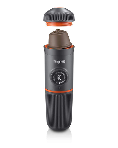 WACACO Nanopresso with Protective Case & DG Capsule Kit Bundle - Portable Espresso Maker for Ground Coffee and DG Capsules