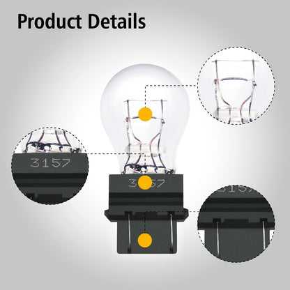 Rafeal Auto 3157 Light Bulb 10 Pack, Automotive Brake & Turn Signal Replacement Bulbs for Cars, Trucks, SUVs