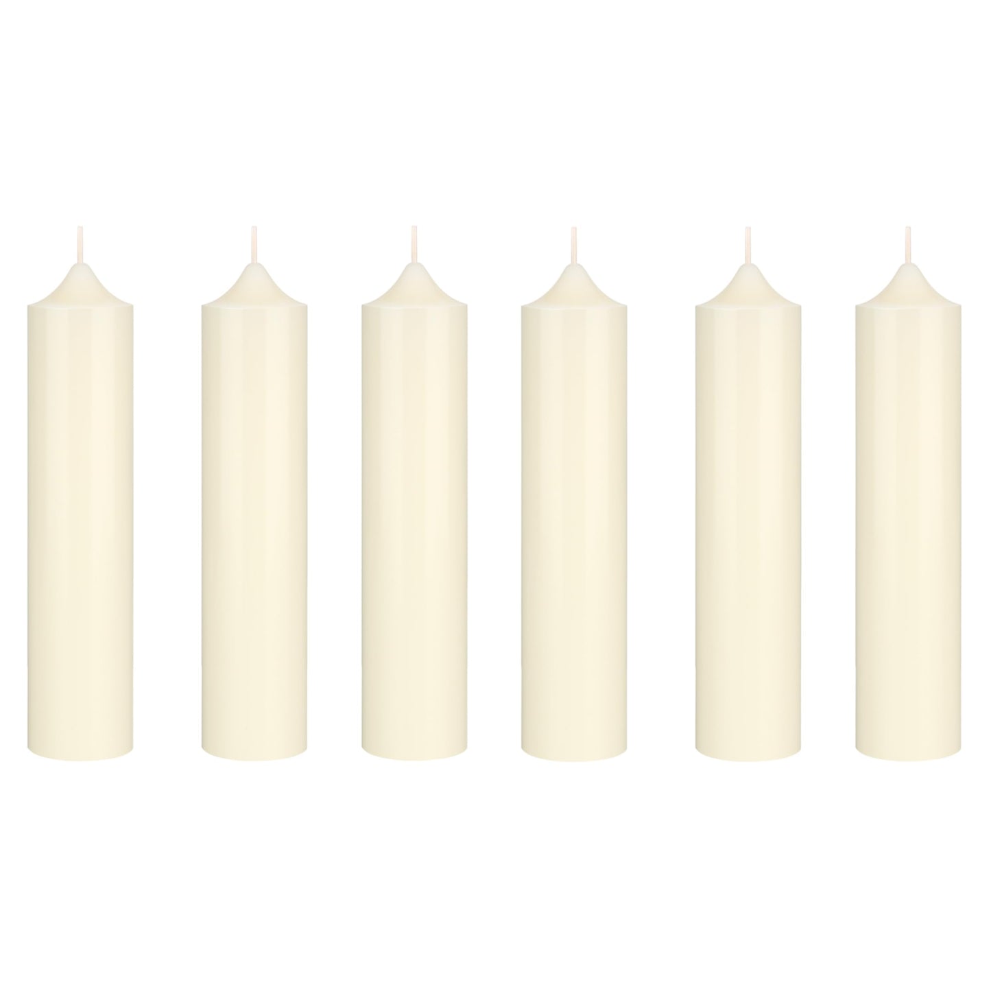 Mega Candles 6 pcs Unscented Romantic Ivory Taper Candles, Hand Poured Wax Candle 6.75 Inch x 1.5 Inch, Sensual Wax Role Play, SM Bondage, Couples, Home Décor, Wedding Receptions, Festivities