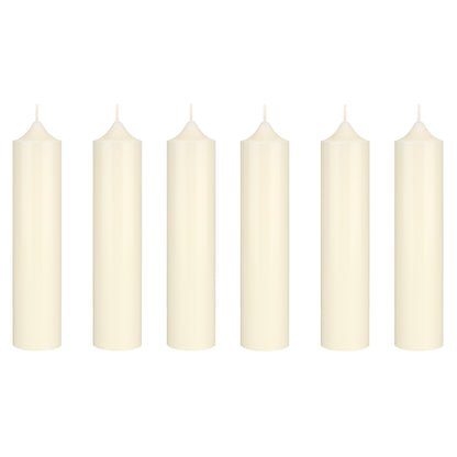 Mega Candles 6 pcs Unscented Romantic Ivory Taper Candles, Hand Poured Wax Candle 6.75 Inch x 1.5 Inch, Sensual Wax Role Play, SM Bondage, Couples, Home Décor, Wedding Receptions, Festivities