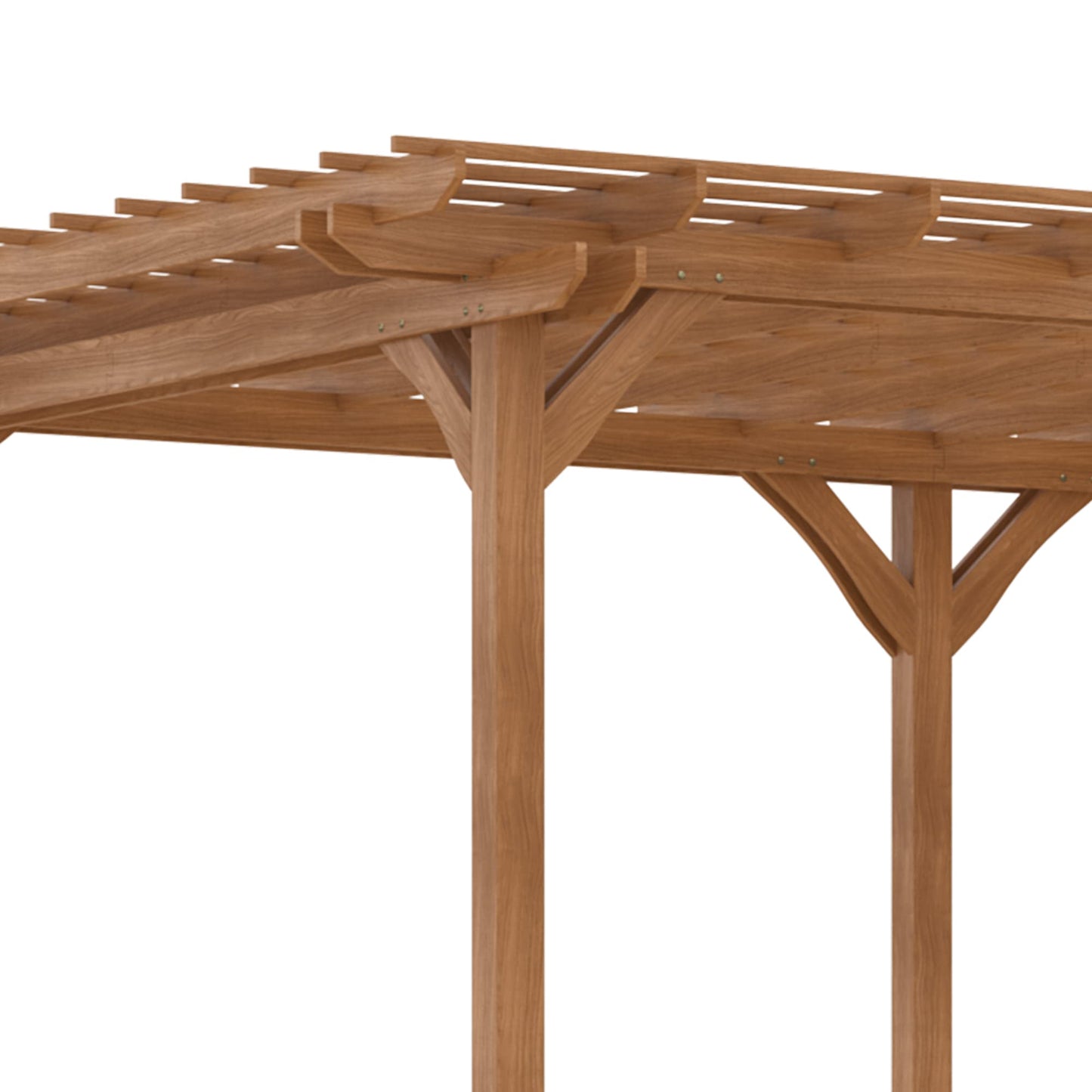 Outsunny 12' x 20' Outdoor Pergola, Wood Gazebo Grape Trellis with Stable Structure for Climbing Plant Support, Garden, Patio, Backyard, Deck, Brown