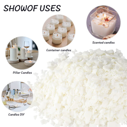 CLTNIKET Candle Making Soy Wax-2 lb Bag（32oz）-Pure Nature DIY Soy Wax Flakes