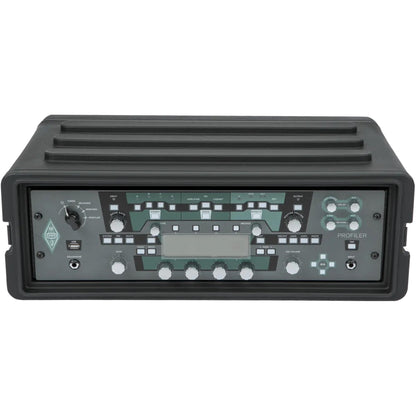SKB Shallow Rack 3U - Roto-Molded for Durability & Impact Resistance, Waterproof & Stackable Design, with Twist Latches & Rubber Feet - Ideal for Secure Equipment Storage & Transport, Black