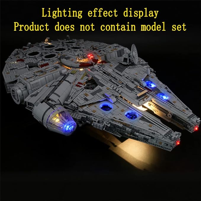 LED Light Kit Compatible with Lego 75192 UCS Ultimate Millennium Falcon (Model Set Not Included)