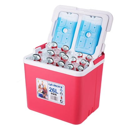 11/17/28 Qt Insulated Portable Cooler Leak-Proof Ice Chest Lunch Box Hard Coolers with Ice Packs for BBQ, Camping, Pincnic-Red