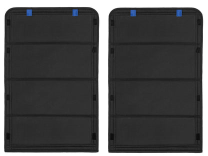 funomo 2 Pack RV Door Window Shade - Blackout Cover, UV Protection, Waterproof Thickened Oxford Fabric, 25inL x 16inW, Black