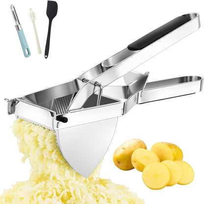 Skiennix Heavy Duty Potato Ricer - 22oz Stainless Steel Masher with Silicone Handle for Perfect Mashed Potatoes