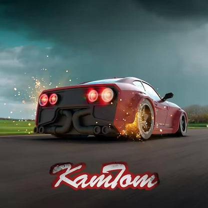 RC Drift Car 1/32 Scale High-Speed 4WD Mini Electric Remote Control Car 30 km/h with Gyro Stabilization and LED Lights Suitable for Adults (KM3299-Red)