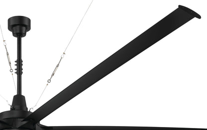 Craftmade Prost 144 in. Flat Black Finish Downrod Only (Flat Ceiling only) Indoor/Outdoor Wi-Fi Enabled Smart Ceiling Fan with Optional Integrated LED Light Kit and Remote/Wall Control Included