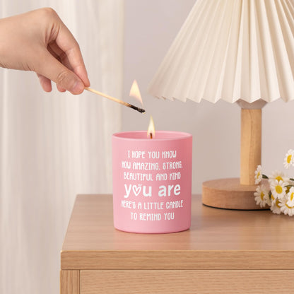 Inspirational Gifts for Women, You are Amazing Candle 10Oz, Birthday Graduation Encouragement Cheer Up Positive Affirmations Gifts for Women Friends, Get Well Cancer Care Gift, Soy Wax Scented Candle