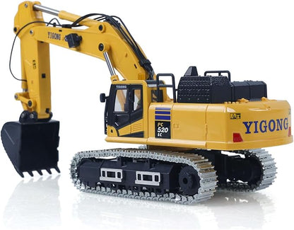 TOUCAN RC HOBBY 1/50 RC Digger PC520 Electric Lifting Radio Control Excavator Engineering Vehicle Metal Tracks Lights Sound Small Collection for Ages 14+