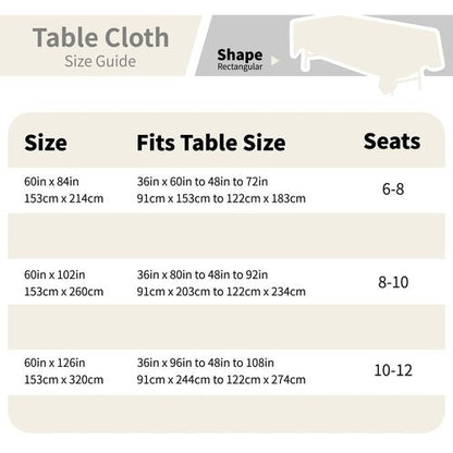 FINDYOU Ivory 6 Pack Polyester Table Cloth 60 x 102 Inch, Rectangle Tablecloths for 6 Foot Tables Washable Table Cloth for Party Wedding