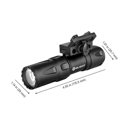 OLIGHT Odin Mini Ultra Compact MIok Tactical Flashlight, 1250 Lumens 14400 Candela 240 Meters Rechargeable Weaponlight for Hunting Outdoor Use with Remote Pressure Switch and Slide Rail Mount
