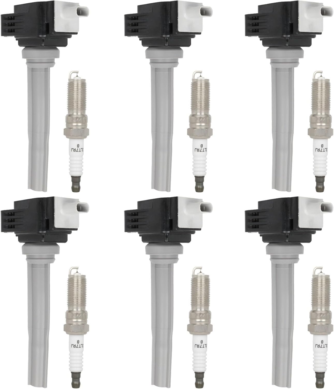 ECCPP 3 ignition coils with 3 iridium Spark Plugs,UF808,coils packs,for Smart Fortwo 2016-2017 0.9L‎224332428R,UF-808