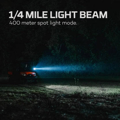 NEBO Master Series SL25 Rechargeable Spotlight & Floodlight, 600 Lumens, 10.5 Hour Run Time, Black/Orange