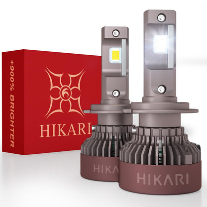 HIKARI WINGS H7 Foglight, 60000LM Pure White 6000K LED Bulbs, Plug & Play IP68 Waterproof Pack of 2