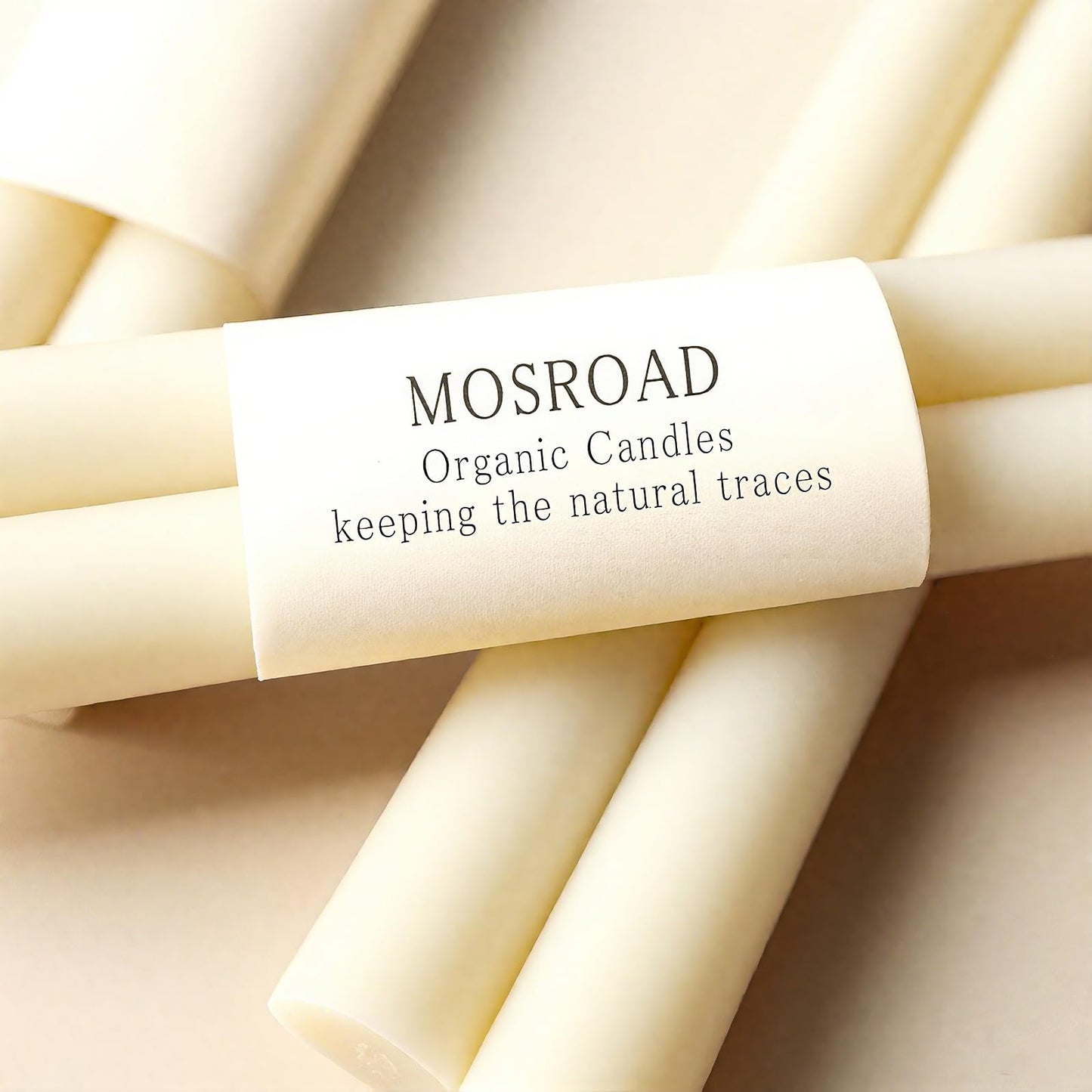 Beeswax Taper Candles White, 9 Inch Natural Beeswax Long Candle Sticks, 10 Hours Burn Time, Smokeless & Dripless Tall Taper Candle for Table Decor, Unscented Bee Wax Tapered Candles (8 Packs)