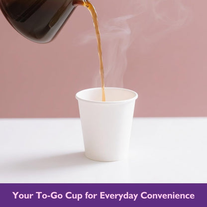 PACKINNO 3 oz Disposable Paper Cups, Mouthwash Cups, Small Coffee Cups for Bathroom Rinsing, Mini Water Drinking Cups for Espresso, Samples, 200 Pack