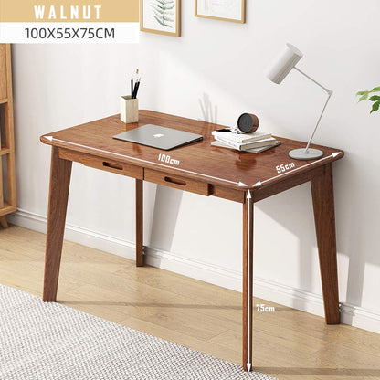 IOTXY Solid Wood Writing Desk - Home Office Workbench Desk with Drawer, Laptop Computer Work Study Table