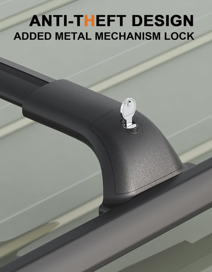 Wonderdriver Lockable 300lbs Roof Rack Cross Bars Compatible with Chevy Chevrolet Traverse 2018 2019 2020 2021,All-Metal Aluminum Heavy Duty Roof Rails Crossbars Cargo Canoe Black Rooftop Luggage.
