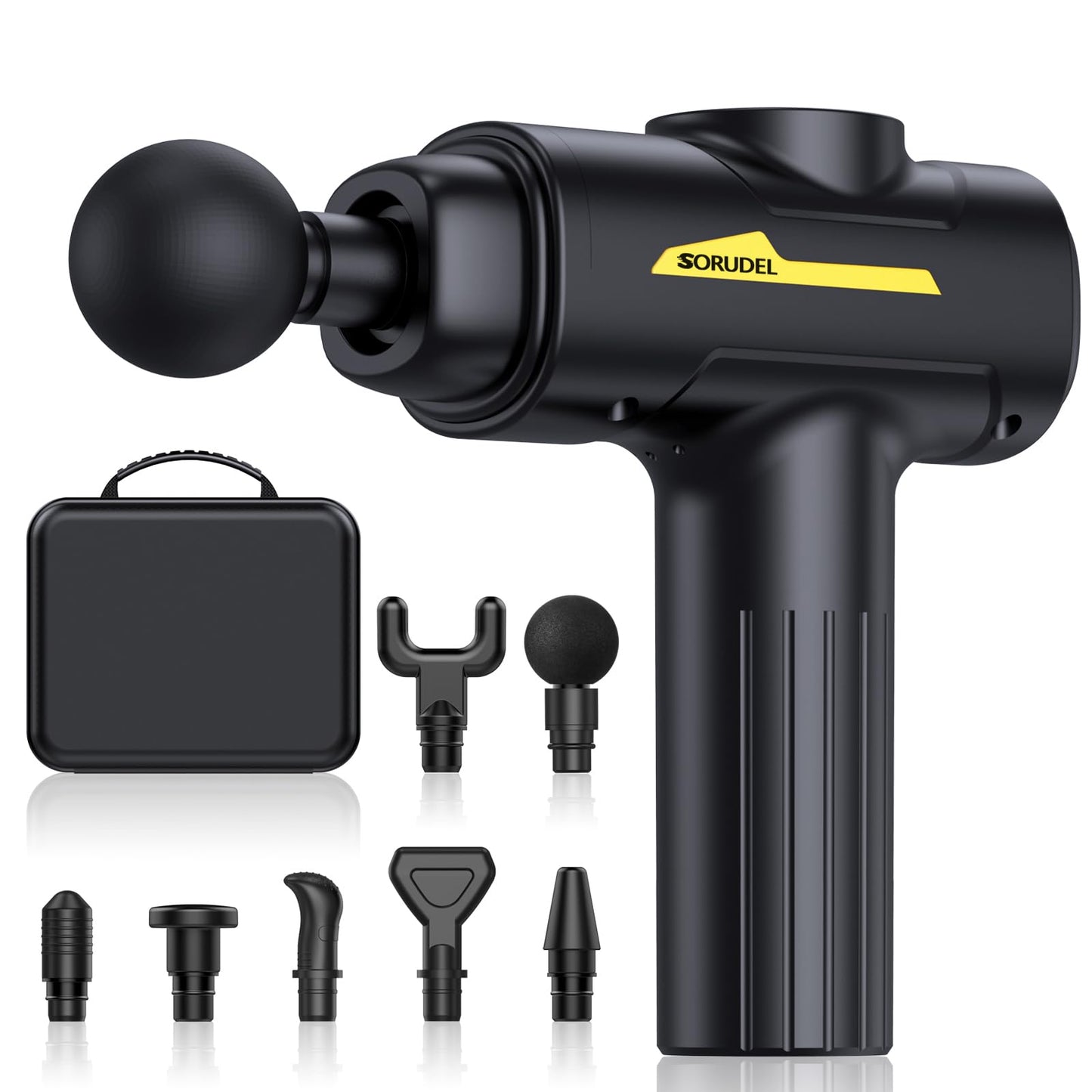 Massage Gun,Massage Gun Deep Tissue for Pain Relief with 7 Massage Heads & 6 Speeds and Carrying Case (Green)