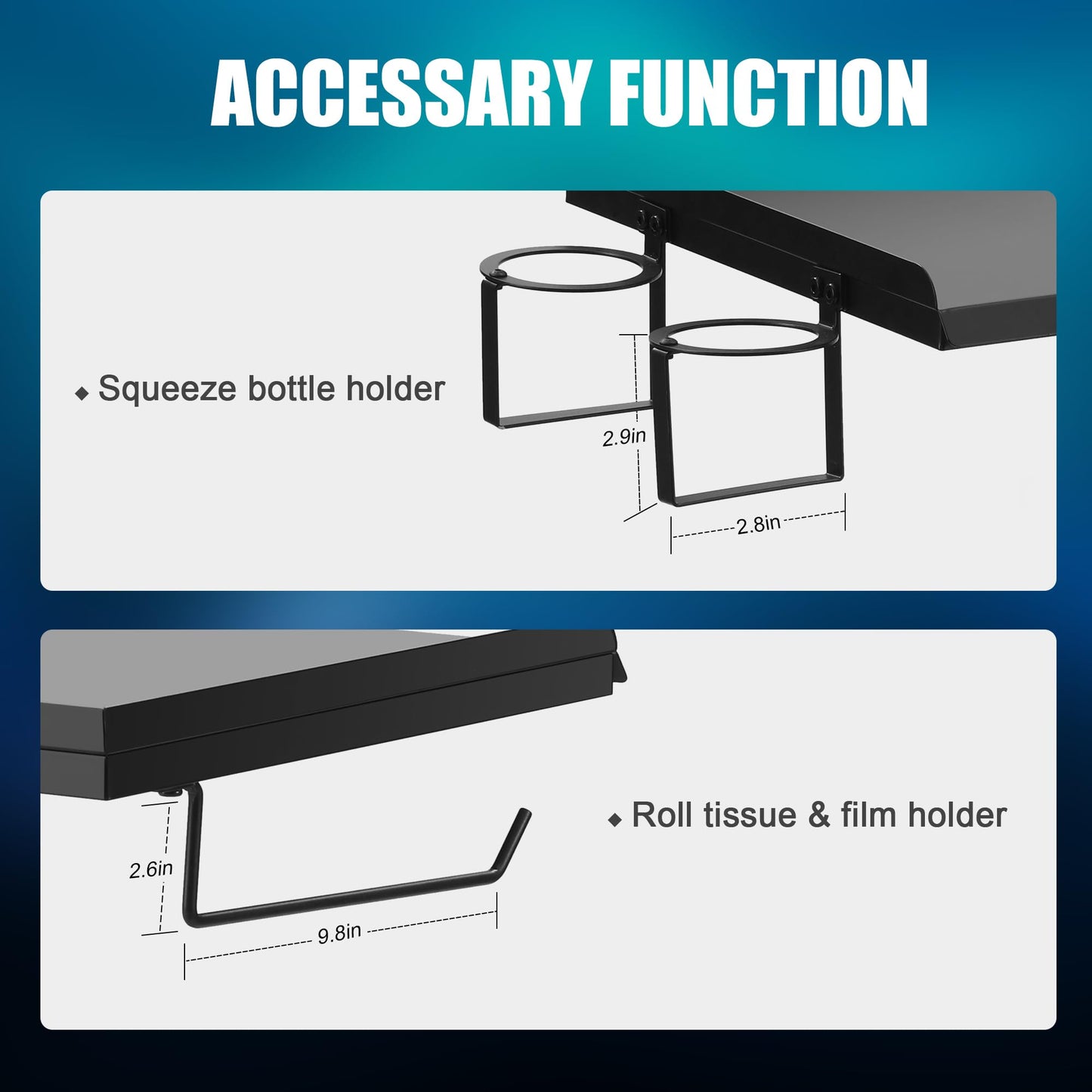 POARMEEY Tattoo Workstation Salon Trolley Cart and Storage Drawers with Wheels,Tattoo Tray Adjustable Height Storage Rolling Tray