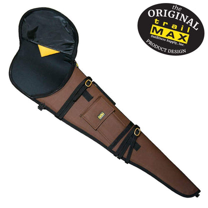 TrailMax Guardian Rifle Scabbard; Fully Enclosed Rifle Scabbard;Gun Case; Rifle Scabbard for Saddle; Accommodates 30 inch Barrel & 56mm Scope with 1 inch Turrets, Secure on a Horse, ATV/UTV; CAMO