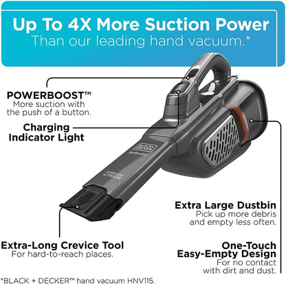 BLACK+DECKER Hand Vacuum - 16V MAX* DUSTBUSTER AdvancedClean+ | Lightweight, Cordless Design