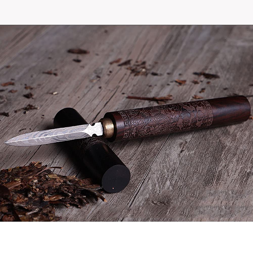 haowei 1Pcs Stainless Steel with Wooden Handle Puer Puerh Tea Knife Needle Ice Pick Tea Cake Pick Tool for Breaking Prying Brick for Kitchen Bars Bartender