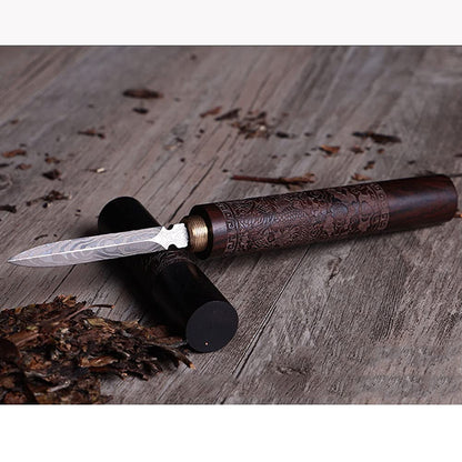 haowei 1Pcs Stainless Steel with Wooden Handle Puer Puerh Tea Knife Needle Ice Pick Tea Cake Pick Tool for Breaking Prying Brick for Kitchen Bars Bartender