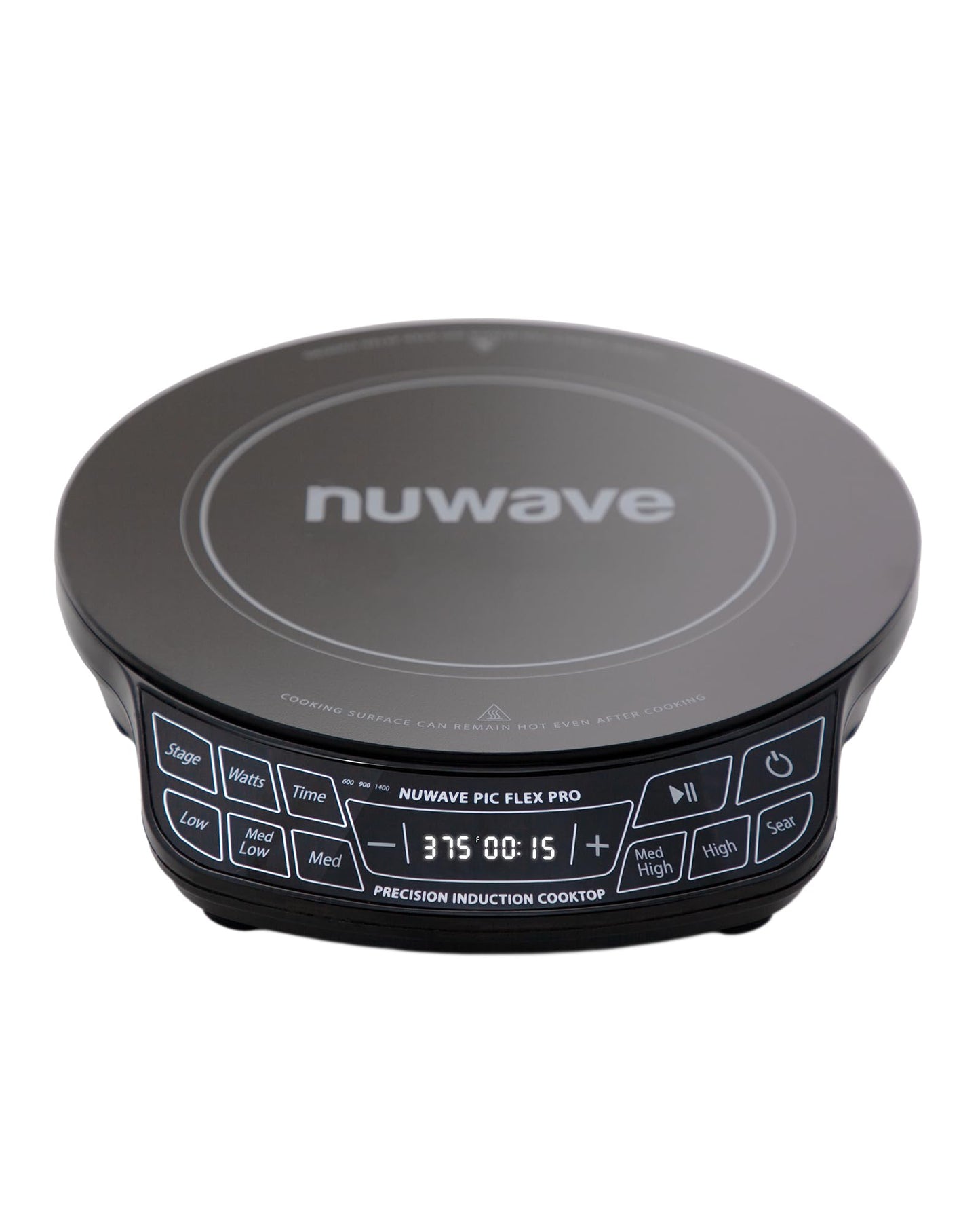 Nuwave Flex Pro 10.25” Precision Induction Cooktop with IMD Touch Display, LED, Shatter-Resistant Glass, 81 Temps (100°–500°F), 3 Wattages (600/900/1400W), Auto Shutoff, Portable Design, 30503V01